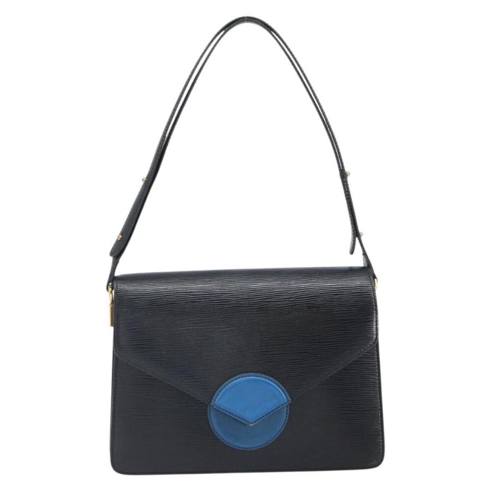 Authentic LOUIS VUITTON Epi Osh Shoulder Bag Black Blue M52445 LV - Picture 5 of 16